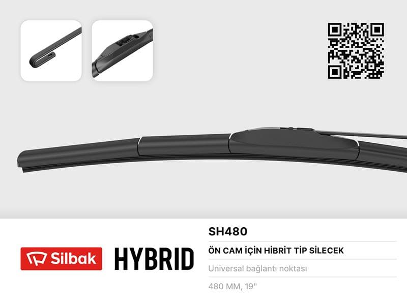 Silecek Süpürgesi Hybrid Tipi 480mm Üniversal