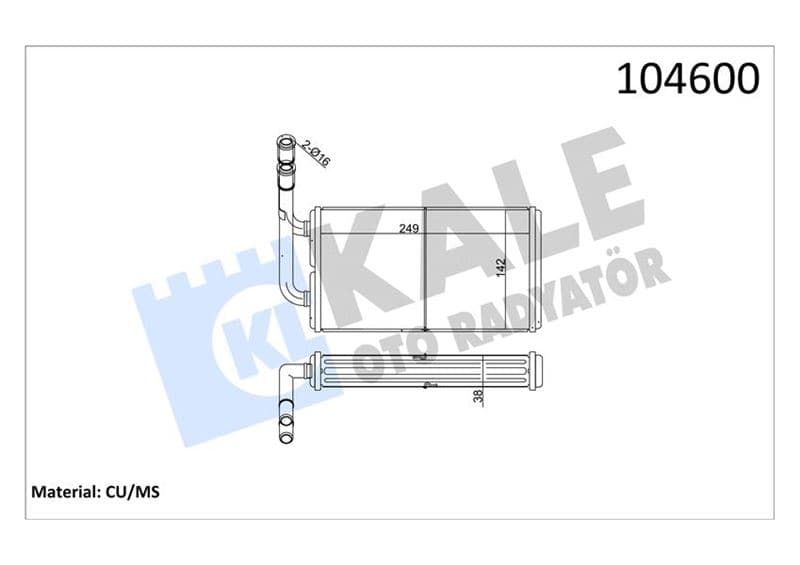 Kalorifer Radyatörü Ford Transit 93> T12-T15