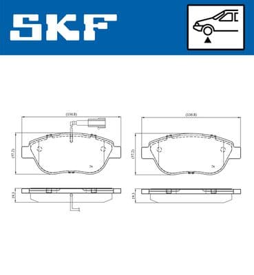 Ön Fren Balatası Opel Combo D 12> Punto Evo 1.3-1.4-1.6D MTJ 09 > 500-500C 1.3DMJ 10 >