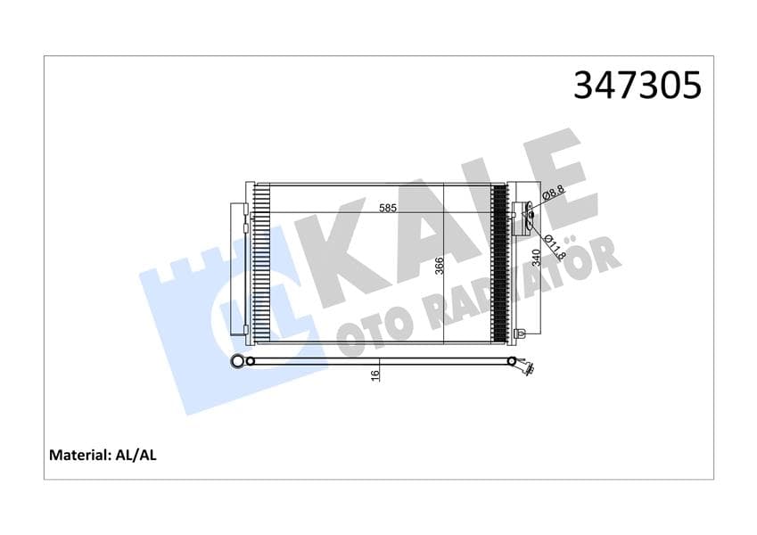 Klima Radyatörü Kondanser Fiat 500L 12> Egea 16> 1.4