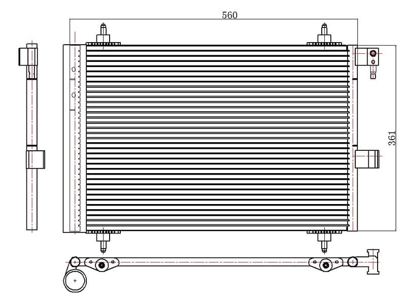 Klima Kondenseri 406-607-Xsara 99 560X361X16 Oto.-Mek.