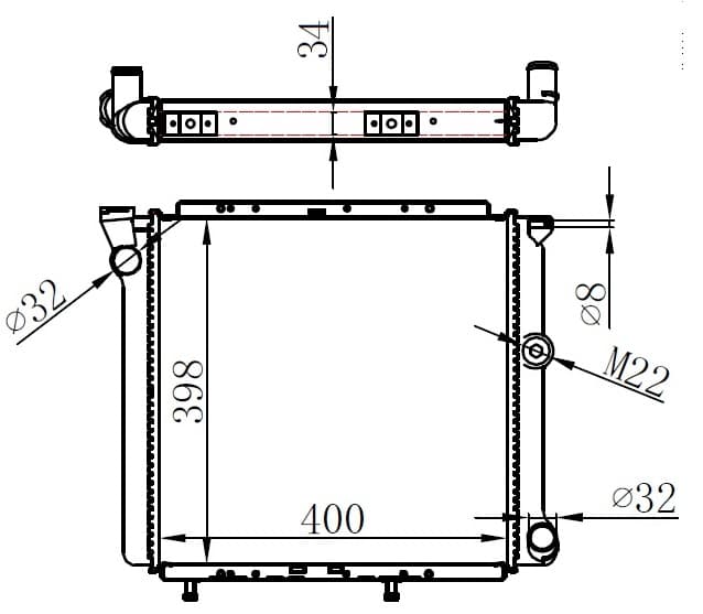 Radyatör Exp-R9-R11 360x370x18 Alüminyum