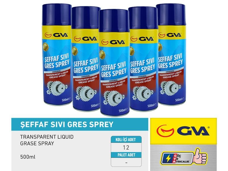 Şeffaf Sivi Gres Spreyi 500 ML.