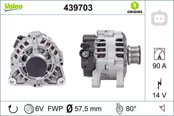 Alternatör Şarj Dinamosu 14V 90A Peugeot Bipper-Citroen Nemo 08> 1.4 HDi