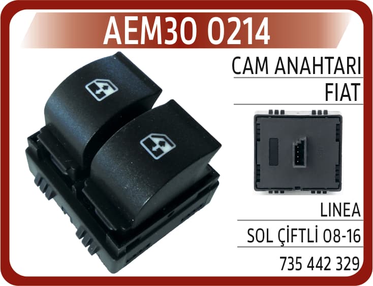 Cam Anahtarı Fiat Linea Sol Çiftli 08-16