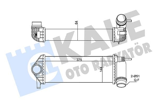 Turbo Radyatörü Kangoo III 2010>KLIPSLI Geçmeli