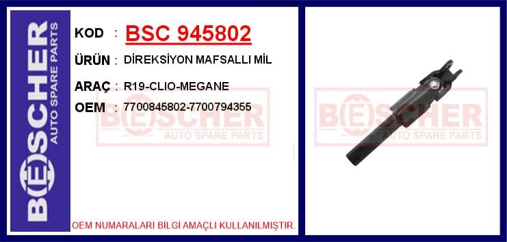 Direksiyon Mafsalli Mil R19-Clio-Megane