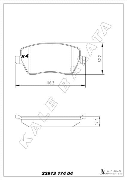 Fren Balatası Ön Renault Clio III-IV Modus 04> Express 21> Zoe 12> Kangoo II 08> Captur 13> Dacia Duster 10> Logan 04> Dokker 12> . Nissan Micra III K12 03>10 Note 06>