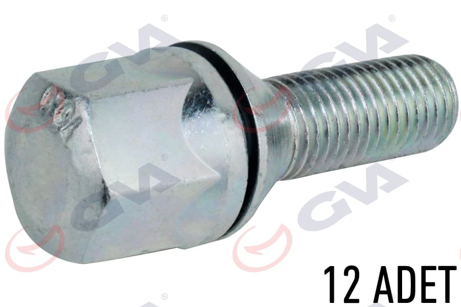Bijon Cıvatası Renault 9-11 Pullu-Çinko-Beyaz Paket 12