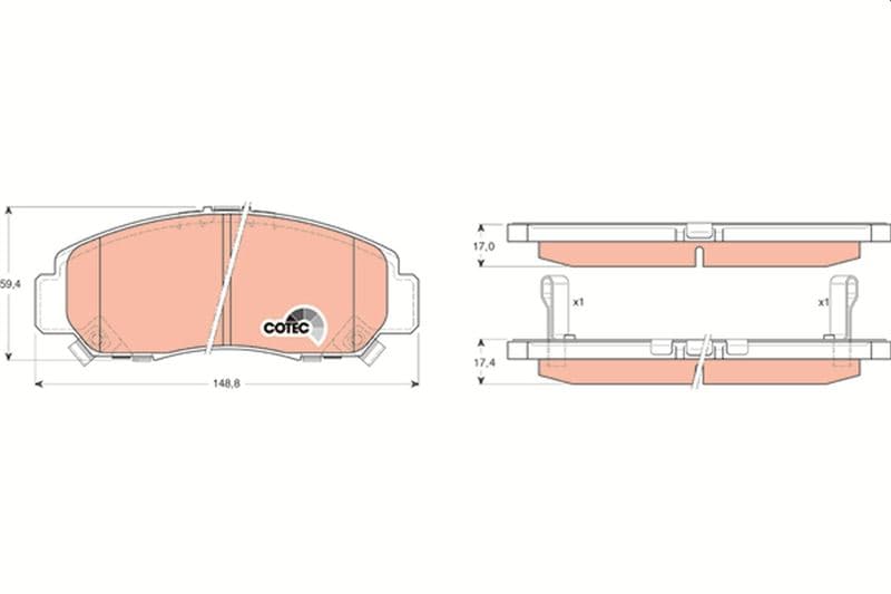 Ön Fren Balata Honda Civic 1.6L R16A2 R16B2 Vtec Sedan FD6 FB7 Kasa 06-16 / 1.8L R18A2 FD7 Kasa 06-12