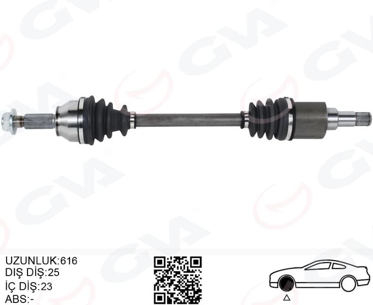 Ön Aks Komple Sol Ford Transit Courier 1.5 -1.6 TDCi 14>