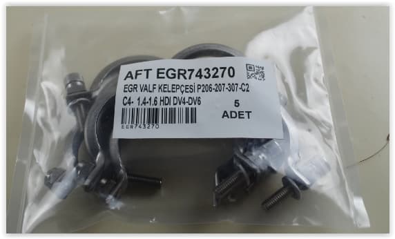 Egr Valf Kelepçesi P206-207-307-C2-C3-C4 1.4-1.6 HDi DV4-DV6