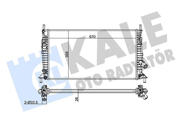Su Radyatörü Ford Focus 04> 1.6 TDCi-Benzinli Mazda 3 1.4 1.6 03>09 Volvo C30 C70 S40 V50 1.6D 1.6 1.8 06>12