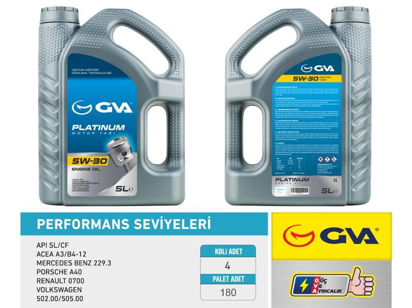 Motor Yağı 5W30 5 LT Platinum Tam Sentetik Api SL/CF