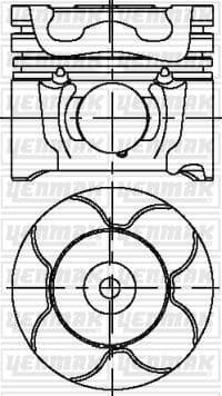 Piston Segman Focus/c-Max/partner 2/BERLİNGO/C4/C5/308 1.6 Tdci/ HDi 90-110 PS DV6 Euro 4 0.60 Ç Ap: 75MM