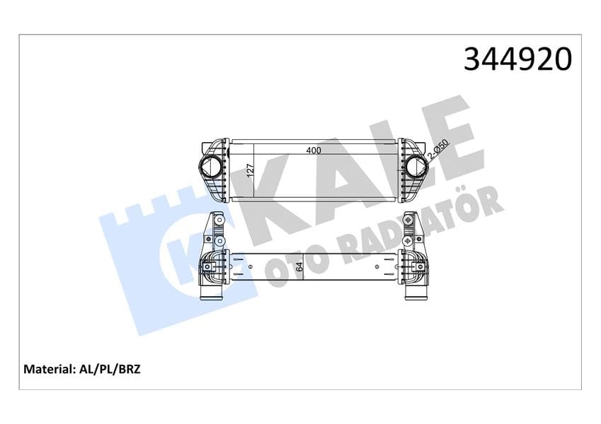 Turbo İntercoll Radyatörü Transit Connect TC7 06>14 1.8DI 1.8 TDCi Al PL System