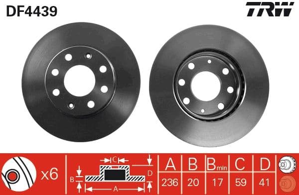 Ön Fren Aynasi Corsa B-Astra F-Vectra A-Ascona C-Combo B 94-01 Aveo-Kalos 03> 246x19.9x4DLxHAVALI 90511111-93182291-93281952
