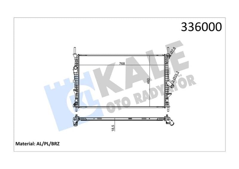 Motor Su Radyatörü Transit Tuorneo Custom V362 V363 2.2TDCI 100PS 125PS 135PS 140PS 155PS 12 >