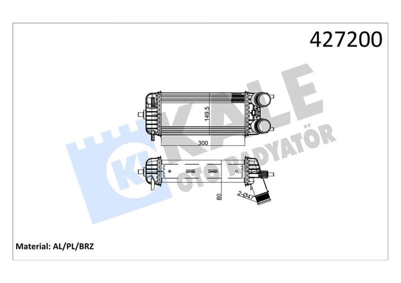 Turbo Radyatörü Ford Courier 14> 1.5 TDCi