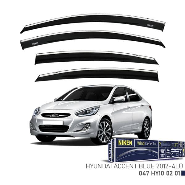 Kromlu Cam Rüzgarliği Hyundai Accent Blue 2012- 4LÜ