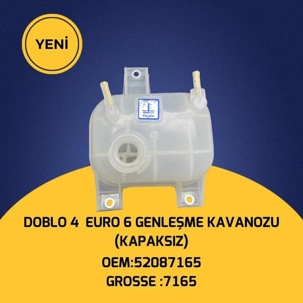 Radyatör Ek Su Deposu Genleşme Kavanozu Kapaksiz Doblo IV 1.3 Euro 6
