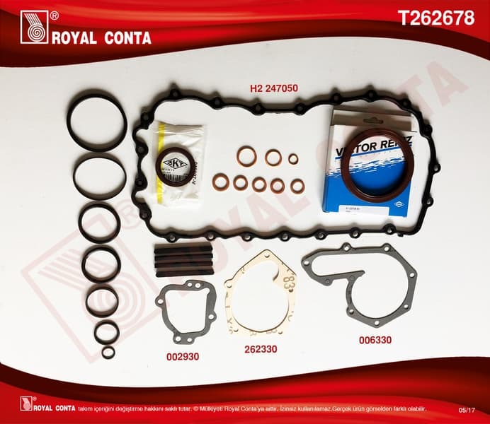 Motor Alt Takım Conta SKT Keçeli KRT Cntli KNG-EXP1.9 F8Q 247678