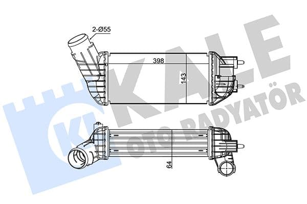 Turbo Radyatörü İntercooler Ford Transit 06> 2.2-2.4 TDCi 96641-1376241-6C119L440AB