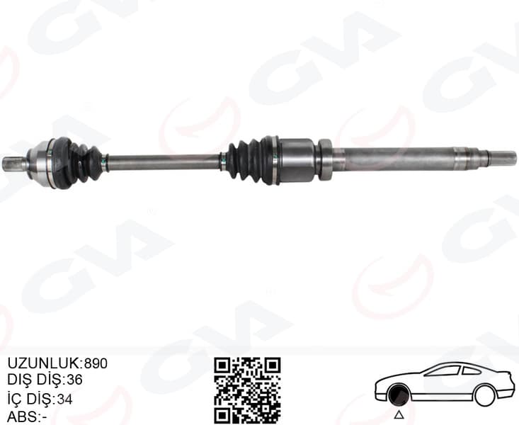 Ön Aks Komple Sağ Focus II 04>09 1.6 TDCi CVT Otom. Dizel