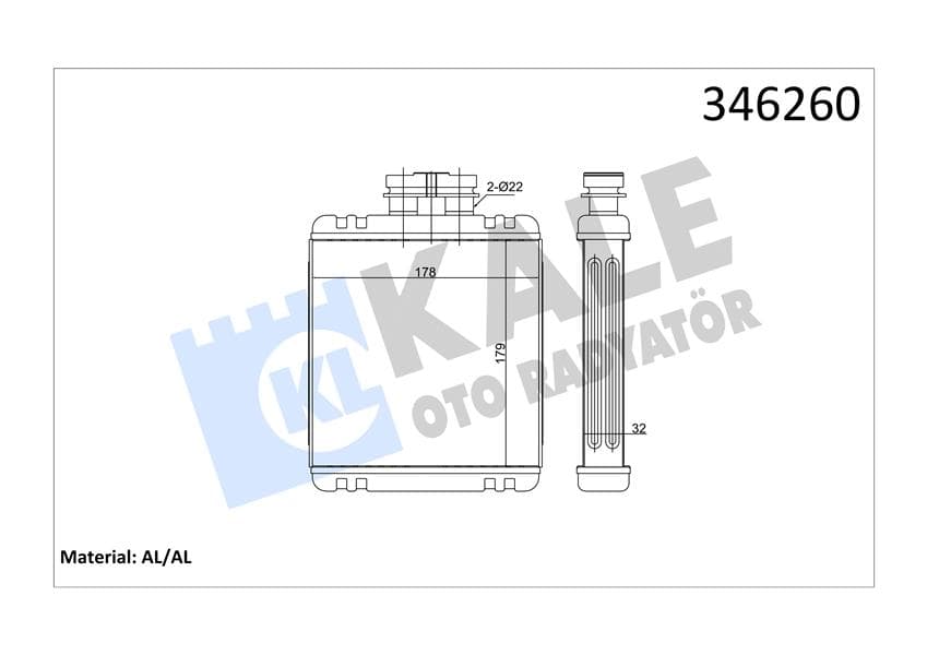 Kalorifer Radyatörü Polo-İbiza IV-Fabia-Cordoba-1.2 12V-1.4 16V1.6 16V-1.4TDI-1.9TDI