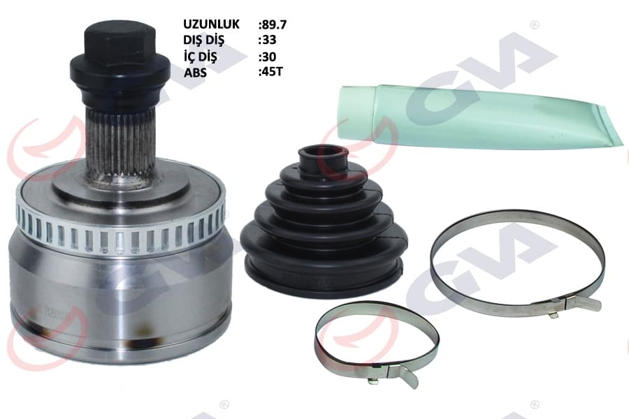 Aks Kafası Diş Ön A4-Passat 1.8T 96-01 Abs Li 45 Diş 33x30x53 92mm