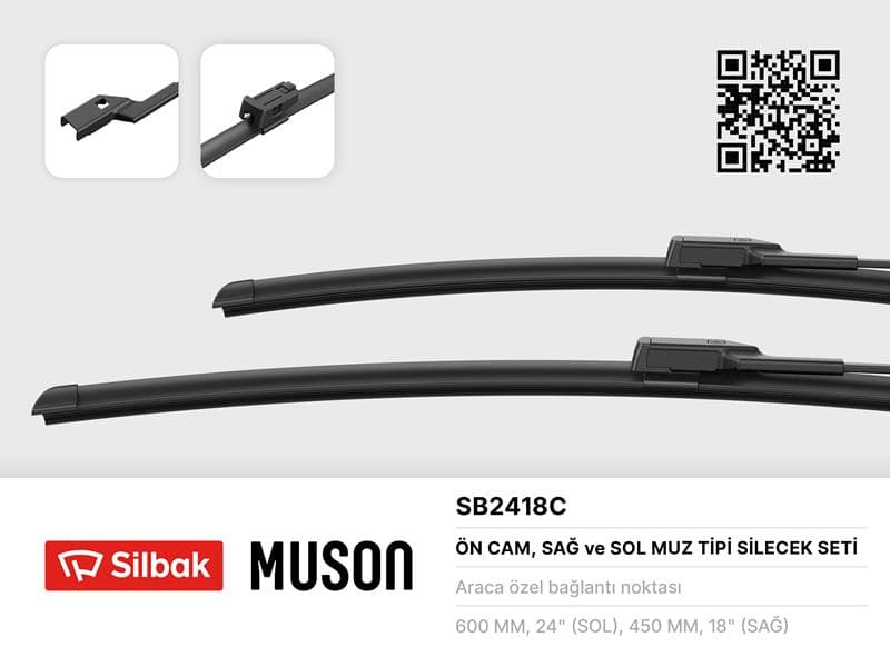 Silecek Süpürgesi 600/450mm Muz Tipi Bravo 03/07>