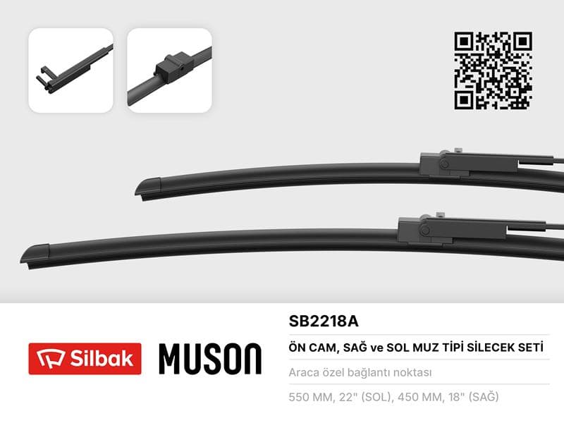 Silecek Süpürgesi Takımı Ön 550-450mm Muz Tipi Astra H 04>10