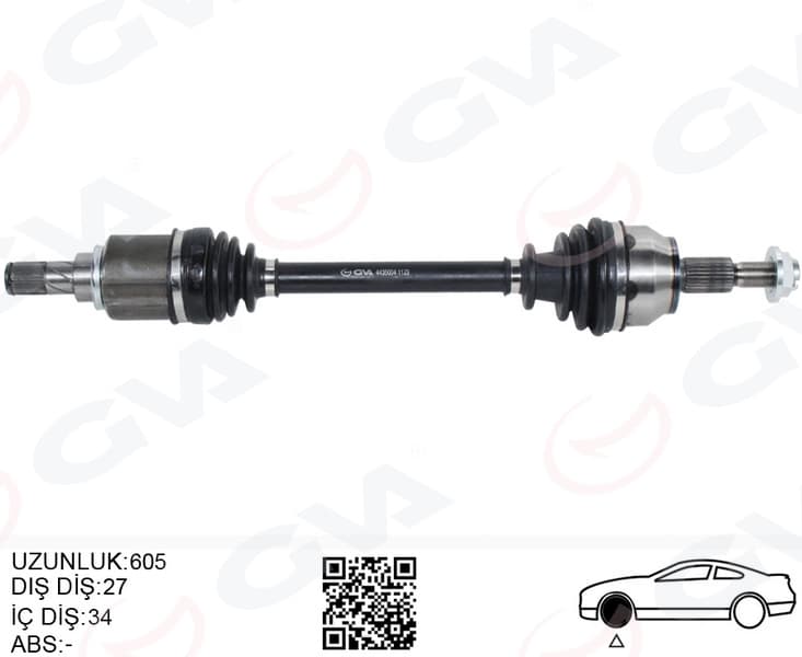 Ön Aks Komple Sol Ford Focus III 1.6 Ti 11> 17 Benzinli