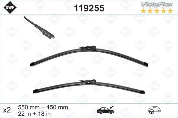 Silecek Supurgesi Takımı 550mm / 450mm BMW F20 F21 F22 F23 F87 SWF