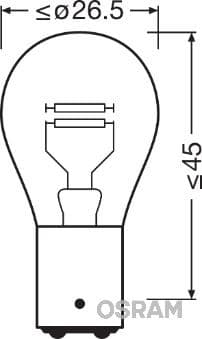 Ampul 24V 1016 Stop 21/5W Çift Duy Şaşi Tirnak