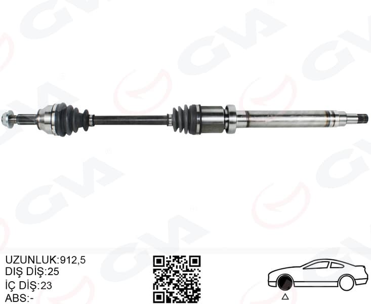 Ön Aks Komple Sağ Ford Courier 1.5 1.6 Tcdi 14> 17