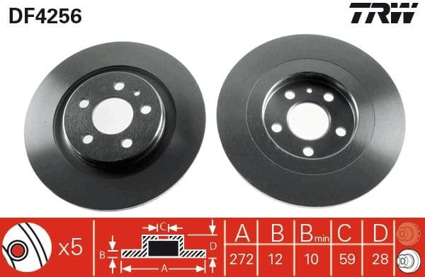 Arka Fren Aynasi P807 2.0-2.2HDI 02> C8 2.0HDİ 2.2HDİ 02> Ulysse 02> 272x12x5DL