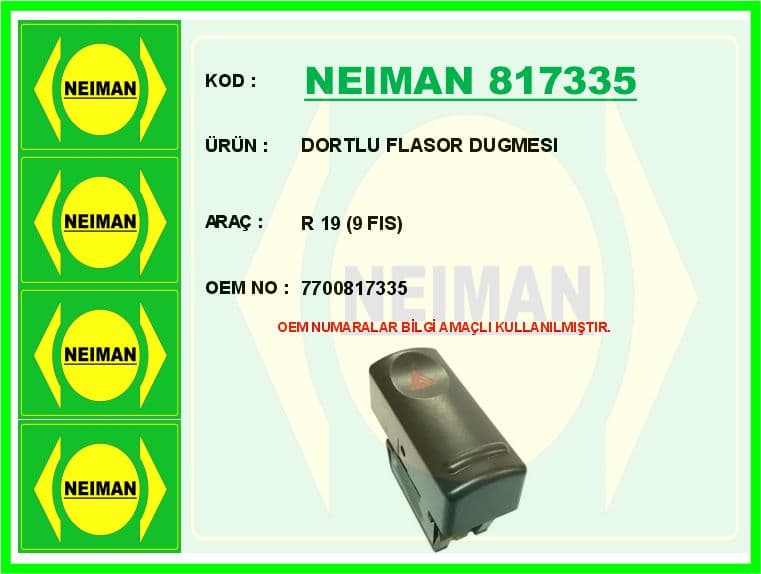 Dortlu Flasor Dugmesi R 19 9 Fis