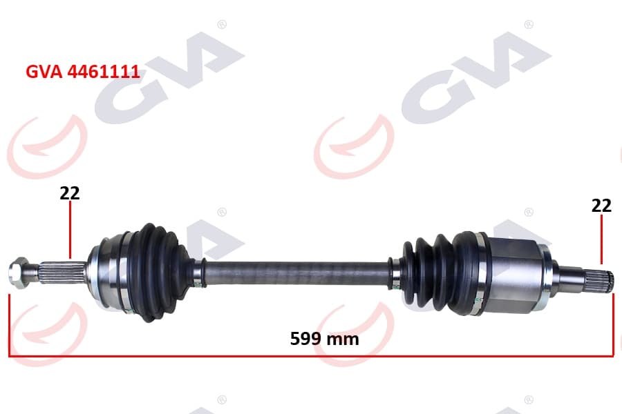 Komple Aks Sol Skoda Favorit 1.3 89-94 599.5mm