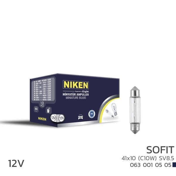 Niken Sofit Ampul 10W 41X10 12V 10LU