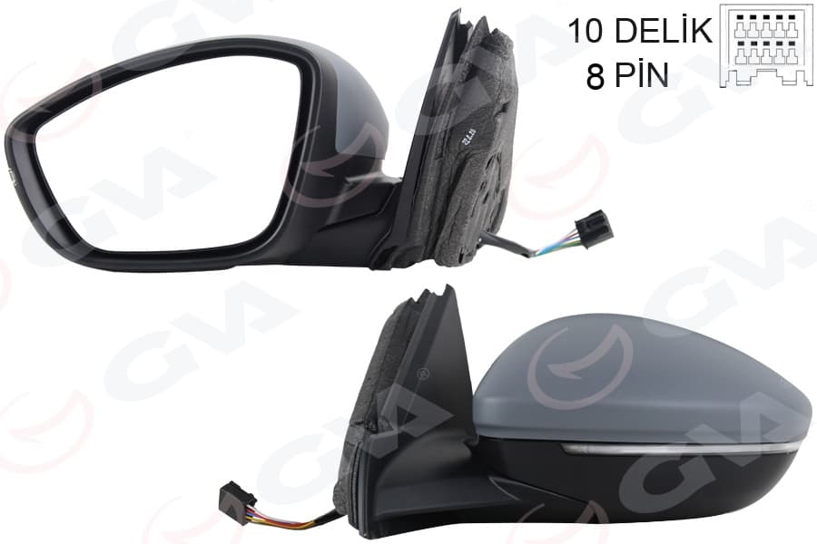 Diş Dikiz Aynasi Sol Elektrikli İsitmali Sinyalli Katlanir Astarli Konveks 208 19- Corsa F 19- 10H8P