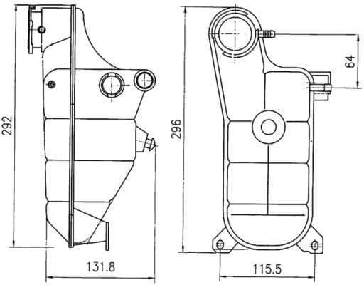 Radyatör Yedek Su Deposu Mercedes W201 W124 S124