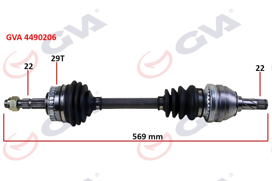 Komple Aks Sol Corsa B 1.6 93-00 Abs Li 29 Diş 569mm