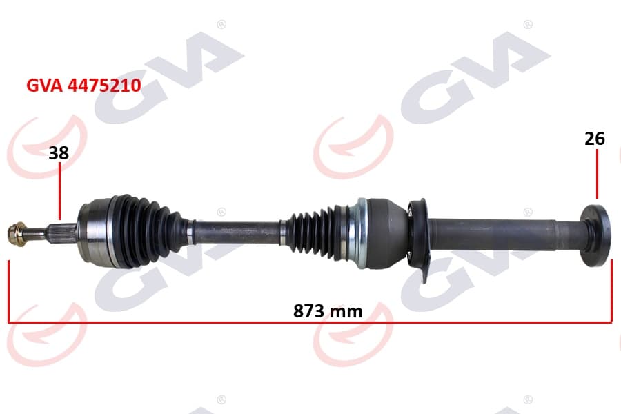 Komple Aks Sağ Transporter T5 2.5 TDI 03-11 6 Vites 880mm Düz Vites