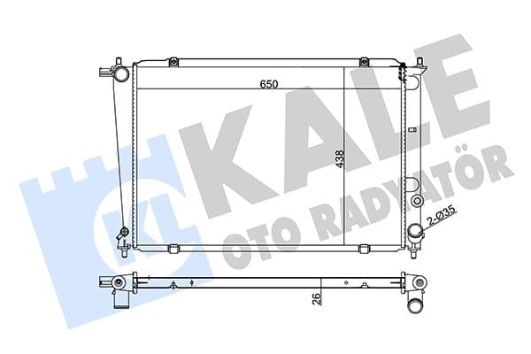Radyatör Starex 00-04 H1 2.5 CRDi Ac Klimasiz Mek 650x438x26 Al/pl/brz