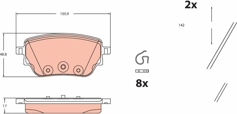 Fren Balatası Arka Mercedes W177 V177 W247 C118 X118 H247 X247