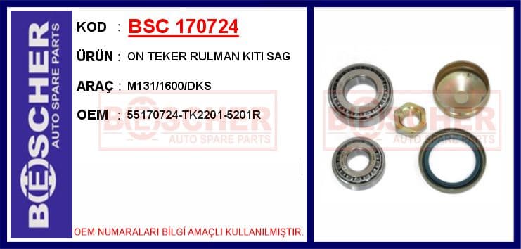 Ön Teker Rulman Kiti Sağ M131/1600/DKS