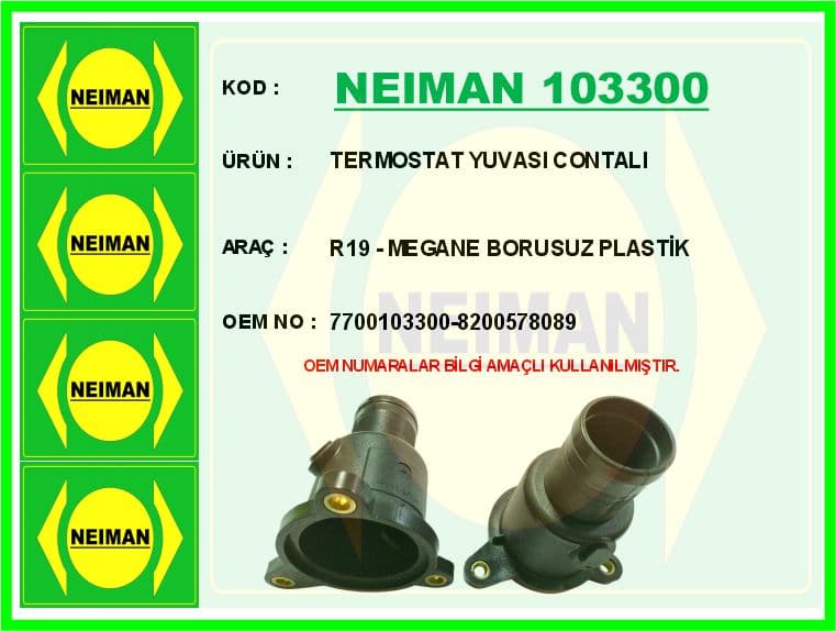 Termostat Yuvası Contali R19 - Megane Borusuz Plastik