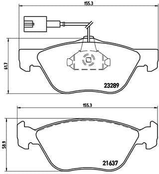 Ön Fren Balatası Fiat Marea 95> Alfa Romeo 145-146-156 2.0 16V 2.0 JTD Fişli