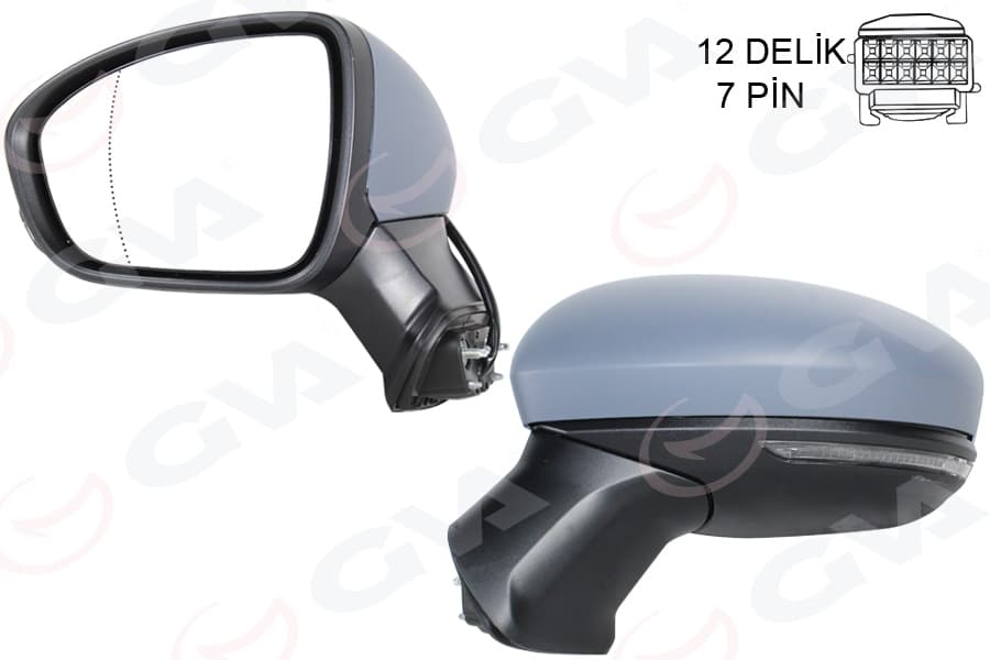 Diş Ayna Sol Elektrikli Astarli Kapaklı İsitmali Renault Captur II 20>